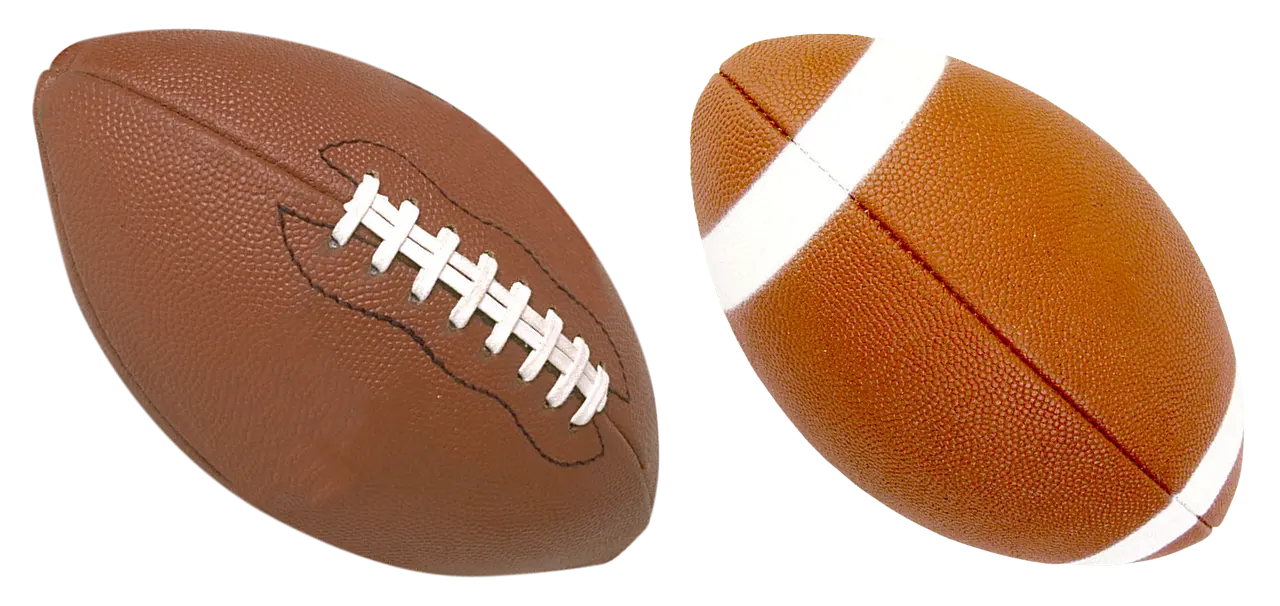 To amerikanske footballs